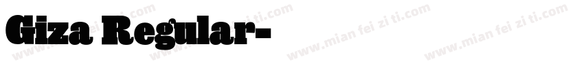 Giza Regular字体转换